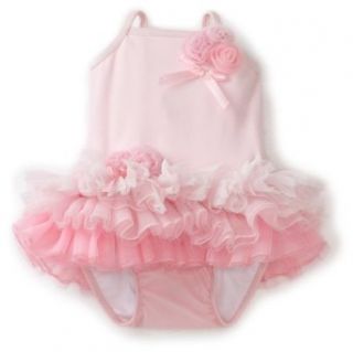Kate Mack Baby girls Infant Tutu Cute 1 Piece Skirted Swimsuit, Pink, 24 Months Clothing