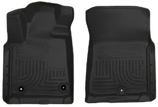 Husky WeatherBeater 2012 2013 Toyota Tundra Front Floor Liners   Fits All Cab Styles with Twist lock Fasteners   Black Automotive