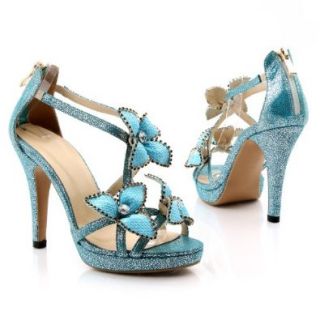 G small 2013 HOT Women Lady Girls Fashionable Trend Glitter Floral Rhinestone Pumps Stilettos Sandals Buckle Ankle Strap Thong Nappa Shoes High Zippered Heels Shoes