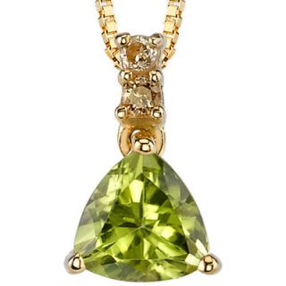 Oravo Stunning Enchantment 0.79 Carat Trillion Cut Peridot Diamond