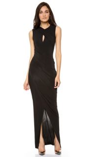 Donna Karan New York Keyhole Draped Evening Dress