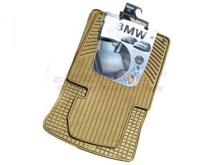 BMW 2006 to 2010 3 Series Front Beige All Weather Rubber Floor Mats