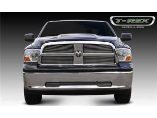 T REX 2009 2012 Dodge Ram PU 1500 Bumper Billet Grille   w/ Tow Hooks Removed (excl. Sport) POLISHED 25456