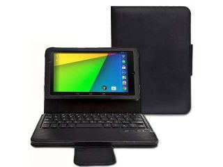 GreatShield 2!Go Detachable Wireless Bluetooth Keyboard Leather Case with Stand & Sleep Function Cover for Google Nexus 7 FHD(2nd Generation, 2013 Version) Tablet (Black)