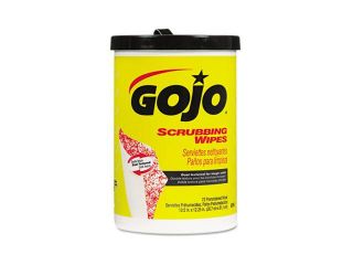 GOJO 6396 06 Scrubbing Wipes, Heavy Duty Hand Cleaning, 10 1/2 x 12 1/4, 72/Canister