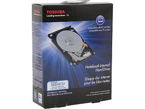 TOSHIBA PH2050U 1I54 500GB 5400 RPM 8MB Cache SATA 3.0Gb/s 2.5" Internal Notebook Hard Drive Retail Kit