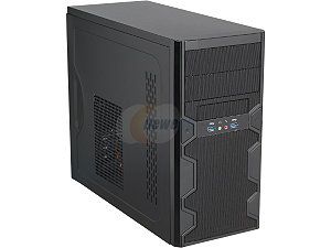 APEX TX 606 U3 Black Steel / Plastic MicroATX Tower Computer Case USB3.0 with USB2.0 Adapter Cable 300W Power Supply