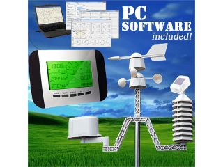Dr. Tech Pro Wireless Weather Station w/ PC Software + Solar Powered Transmitter