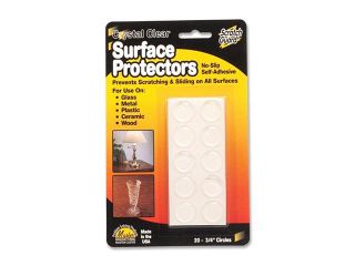 Master Caster Scratch Guard Self Adhesive Clear Surface Protectors, 3/4 Dia. Circles, 20/pk