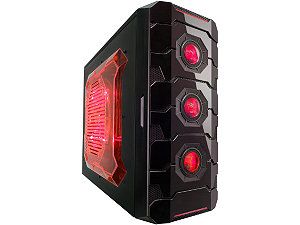 APEVIA X CRUISER3 X CRUISER3 RD Black Steel ATX Mid Tower Computer Case w/ Side Window Red