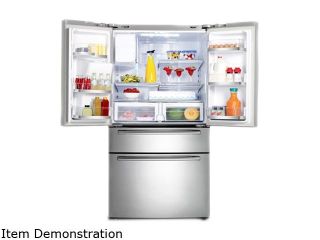 28.0 cu. ft. 4 Door French Door Smart Refrigerator with Spill Proof Glass Shelves, FlexZone Drawer, Power ze/Cool Options, External Ice/Water Dispenser and WiFi 8" LCD Screen