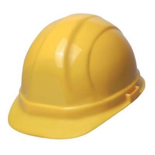 ERB Omega II 6 Point Nylon Slide Lock Suspension Hard Hat in Hi Viz Yellow 19148