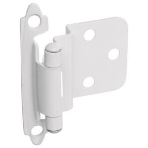 Stanley National Hardware Standard Spring Cabinet Hinge in White BB8195 SPR CAB HNG OFS W