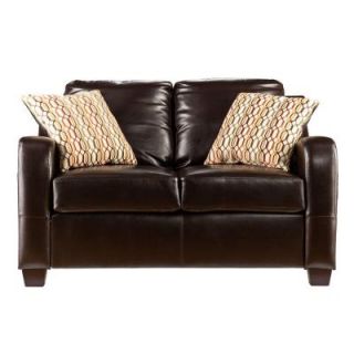 Donatello Brown Leather Stationary Loveseat 2048628