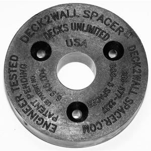 Deck2Wall Spacer Black Polypropylene Spacer 2 1/2 in. Diameter 5/8 in. Thick 12 Per Bag D2W58 12
