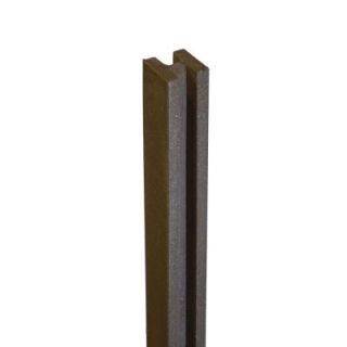 SimTek EcoStone 8.5 ft. x 5 in. x 5 in. Dark Brown Polyethylene Line Post LP102EDBR