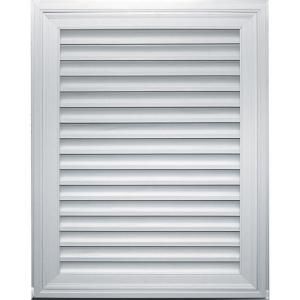 Builders Edge 32 in. x 42 in. Rectangle Gable Vent #001 White 120063242001