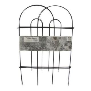 Glamos Wire Products 32 in. x 10 ft. Galvanized Steel Black Folding Garden Fence (10 Pack) 770160