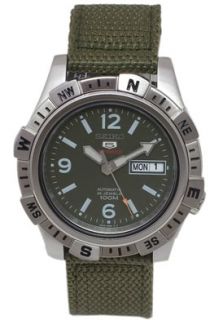 Seiko SRP145K1  Watches,Mens Automatic Sport Army Green Nylon w/ Army Green Dial, Casual Seiko Automatic Watches