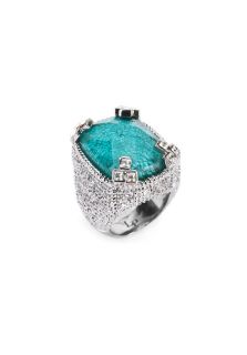 Elenna Mellinni EMRS307LB 6  Jewelry,Silver Tone Venetian Glass Ring, Fashion Jewelry Elenna Mellinni Rings Jewelry