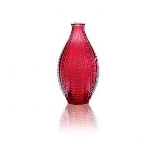 Lalique Acacia Vase, Red