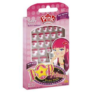 Kiss  Pop Princess Nails, Sticker, Kid Size, 24 nails