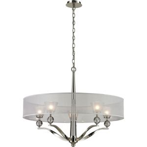 Elk Lighting ELK 31292 5 Corisande Polished Nickel  Chandeliers Lighting