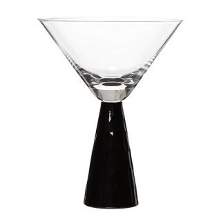 Star by Julien Macdonald Designer Black cut stem martini glass