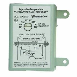   10 Amp Adjustable Thermostat with Firestat for Power Attic