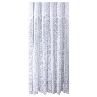 Ricardo Romance Lace White Lace Fabric Shower Curtain With An Attached 