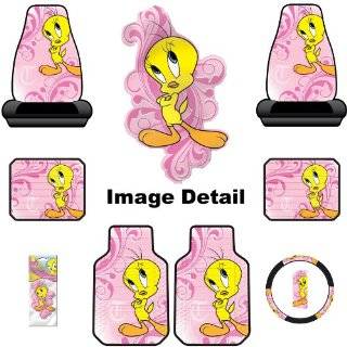   Happy Tweety Pink Car Truck SUV Bucket Seat Covers   Pair Automotive
