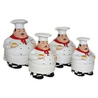  Fat Chef Kitchen Canister Set of 4