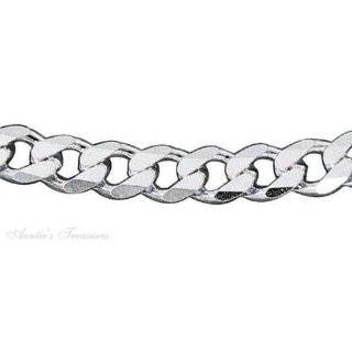  Mens 925 Sterling Silver Curb Chain Solid Link Bracelet Jewelry