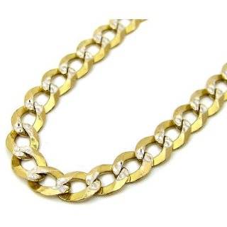   Mens 10k Yellow Gold Curb Cuban Link Chain Necklace 20 Inch Jewelry