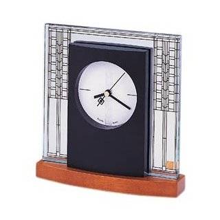  Bulova Frank Lloyd Wright Loggia Gate Table Clock   Glass 