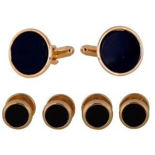 JJ Weston gold plated cufflinks and shirt stud set with 