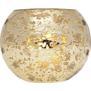  Large Silver Globe Mercury Glass Votive (star motif)