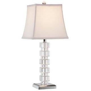  Draped Rose Crystal Glass Table Lamp