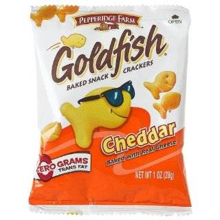 Pepperidge Farm Cheddar Flavor Goldfish Crackers, 1 Ounce Single Serve 