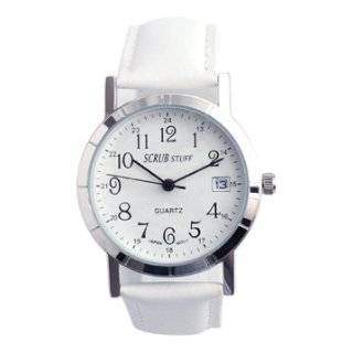 Nursing / Nurse Basic Leather & Chrome Watch 24hr with Date