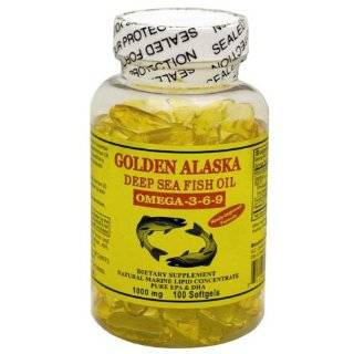  Golden Alaska Deep Sea Omega 3 6 9 Fish Oil 1000mg 300 