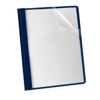 Oxford 55813 Clear Front Report Covers with Leatherette Back, Assorted 