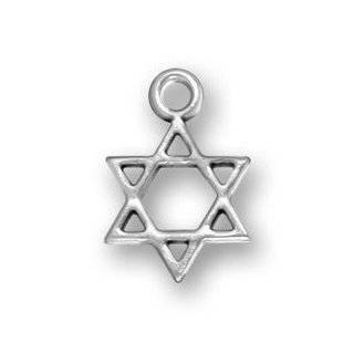  Sterling Silver Charm   Jewish Star of David 12mm Arts 