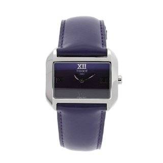   Womens T023.309.16.403.00 T Wave Purple Dial Leather Strap Watch