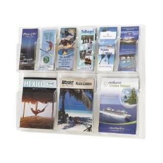 Safco Plastic Literature Display, 6 Magazines, 30 Inches Width x 24.5 