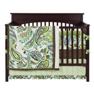 Paisley Splash in Lime 4pc Crib Bedding Set by My Baby Sam