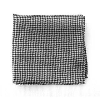  100% Silk Woven Black Polka Dot Pocket Square Clothing