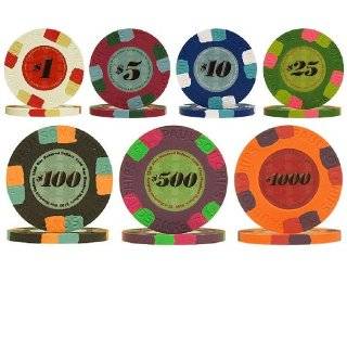 Monte Carlo 14gm Clay Poker Chip Sample Set   10 New Chips  