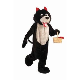   Costume   Size Adult (one size fits most) Black Wolf Mascot Costume
